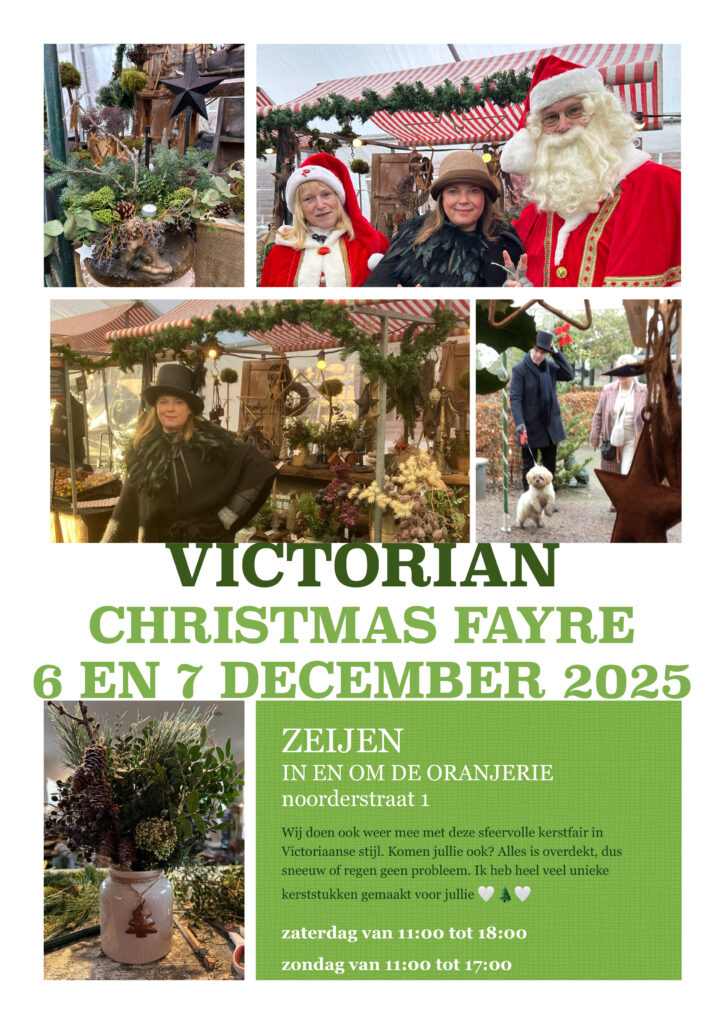Kerstmarkt victoriaanse stijl 2025 bij de 0ranjerie in Seijen